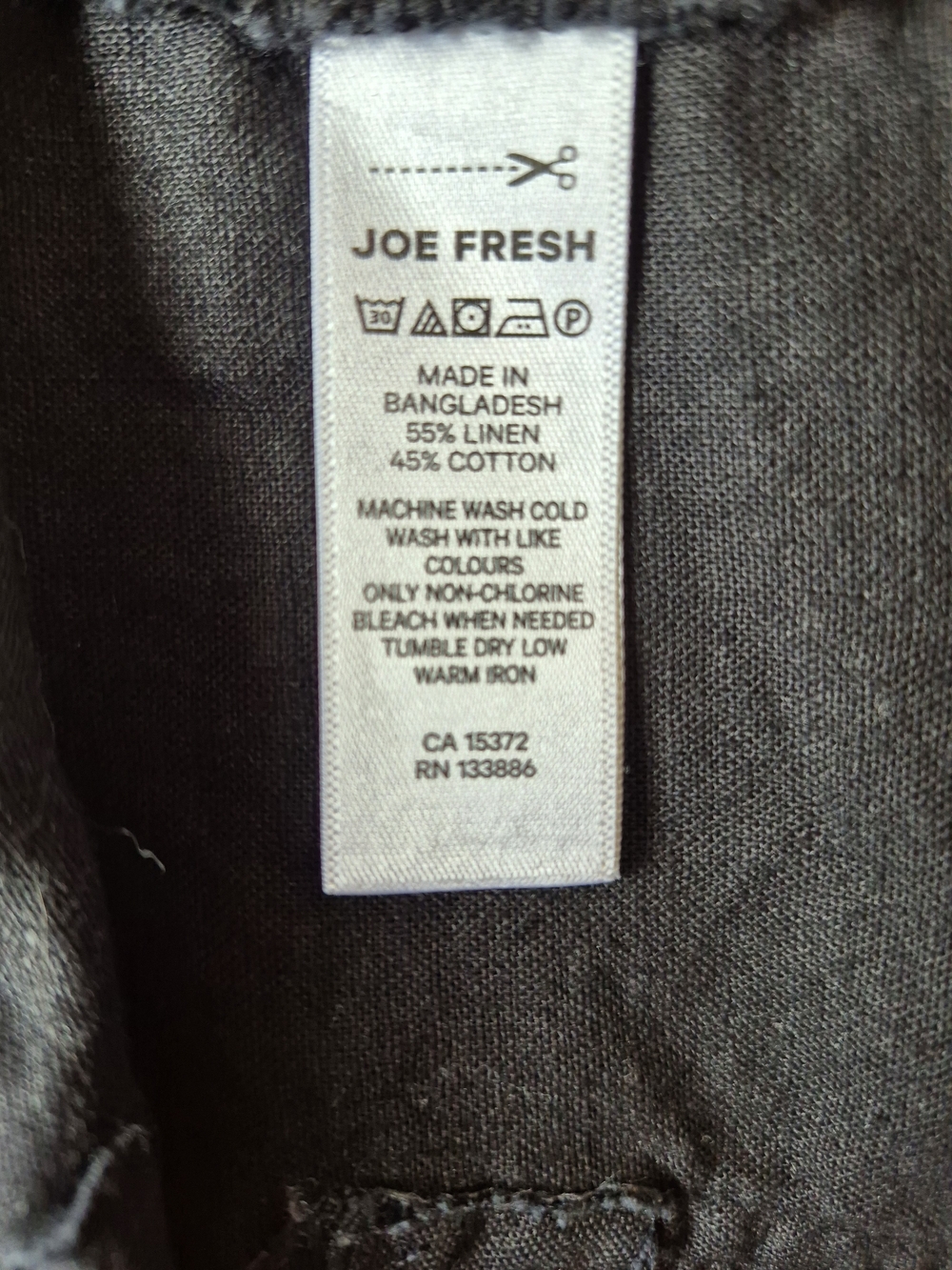 Joe Fresh Women's Black Linen Drawstring Shorts - Picture 4 of 4
